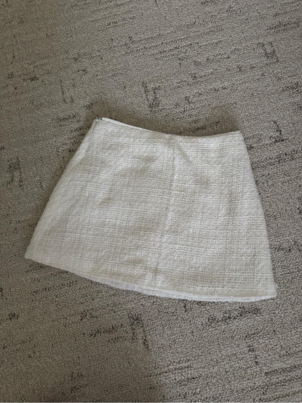 SHEIN White Textured Mini Skirt